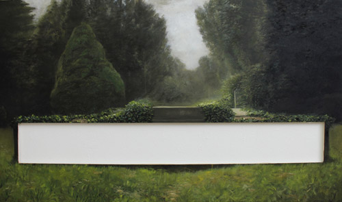 „Trinitatisfriedhof“, 2012, Öl auf Holz, 103 x 170 cm